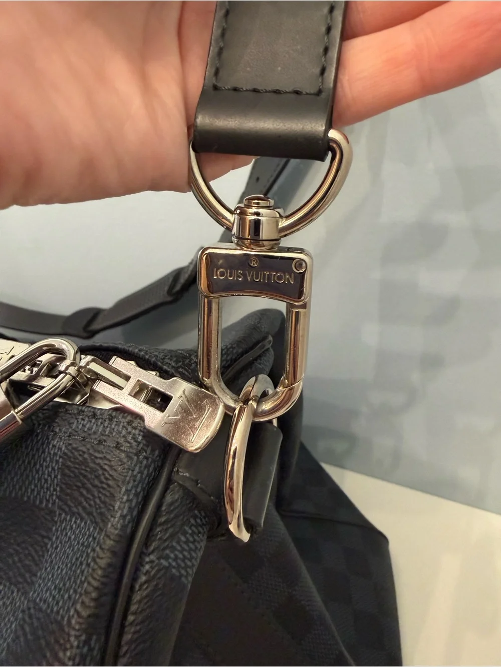 Louis Vuitton Keepall Bandoulière 55 Damier Graphite Bag Made in France